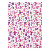 Nappe rétro motif coloré d'oiseau de hibou (Devant)