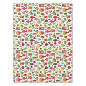 Nappe rétro motif de hibou d'arbre rose de feuille (Devant)