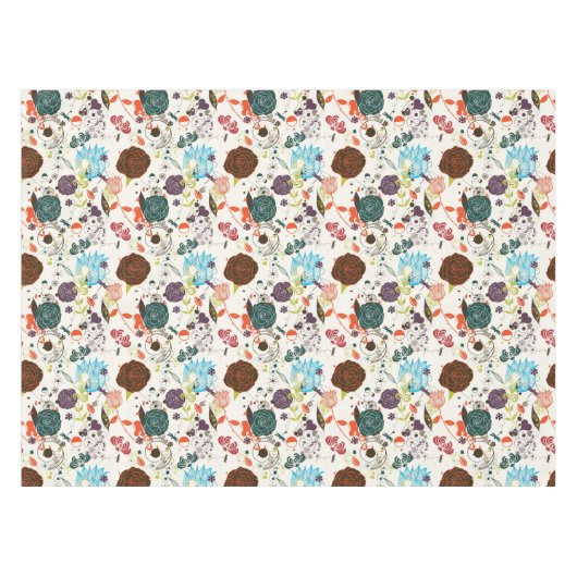 Nappe Rétro motif floral 2 (Devant (Horizontal))