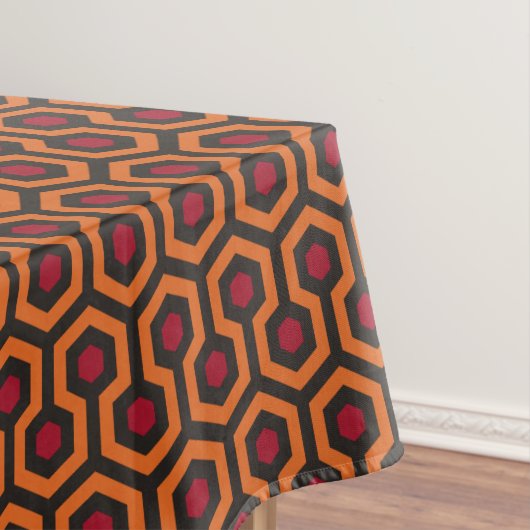 Nappe Rétro motif rouge-brun orange moderne d'hexagone (In Situ)