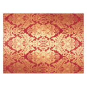 Nappe Rétro motif rouge de luxe élégant de damassé d'or (Devant (Horizontal))