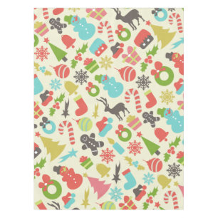 Nappe Rétro Noël coloré mignon