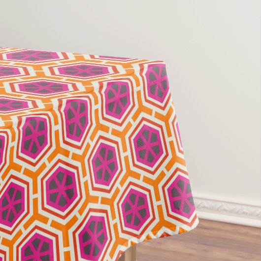 Nappe Retro Pink and Orange Modern Geometric Pattern (In Situ)