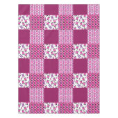 Nappe Rétro point de polka de crâne de fleur (Devant)