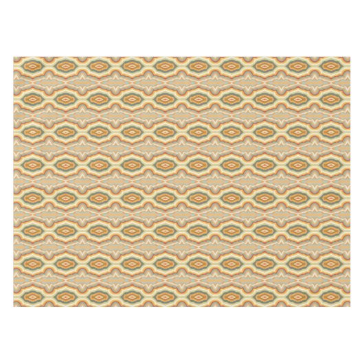 Nappe Retro Pop Art Abstract Geometric Wavy Pattern (Devant (Horizontal))