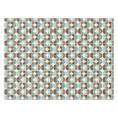 Nappe Retro Quartiers Motif Brown bleu (Devant (Horizontal))