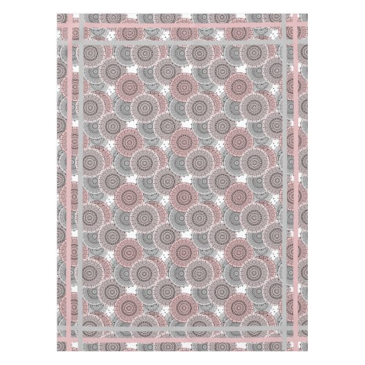 Nappe Rétro, rétro motif, bleu et rose, élégant (Devant)