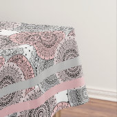 Nappe Rétro, rétro motif, bleu et rose, élégant (In Situ)