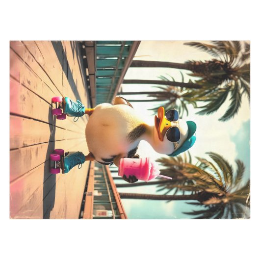 Nappe Retro Summer Funny Roller Duck (Devant (Horizontal))