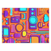 Nappe Retro Tech Pop : Nostalgic Gadget Collage (Devant (Horizontal))