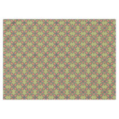 Nappe Retro Vert et Orange Abstrait motif floral (Devant (Horizontal))