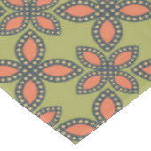 Nappe Retro Vert et Orange Abstrait motif floral (Angle)