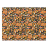Nappe Retro Vintage Halloween Collage amusant (Devant (Horizontal))