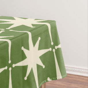 Nappe Retro Vintage milieu du siècle étoiles atomique Cr