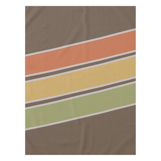 Nappe Rétro Vintage simple à trois bandes Brown (Devant)