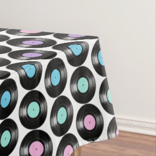 Nappe Retro Vinyl Records Conception Motif colorée