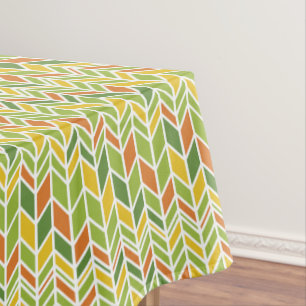 Nappe Rétro Zig-Zag Orange & Green Chevron