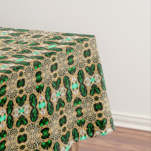 Nappe rhinocéros vert émeraude à l'or de luxe