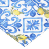 Nappe Rideau Méditerranéen Bleu Citron Chic (Angle)