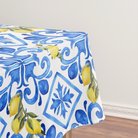 Nappe Rideau Méditerranéen Bleu Citron Chic (In Situ)