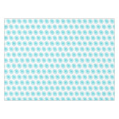 Nappe Robin Egg Blue Daisy Print, Hippie Flowers Motif (Devant (Horizontal))