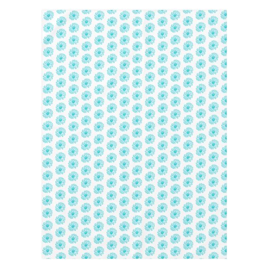 Nappe Robin Egg Blue Daisy Print, Hippie Flowers Motif (Devant)