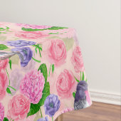 Nappe Robin et fleurs, motif aquarelle (In Situ)