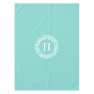 Nappe Robin Oeuf Wht Grille Grecque Cadre Rnd Initial Mo