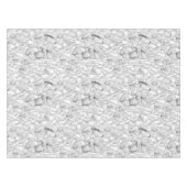 Nappe Robins et fleurs de lys, noir et blanc (Devant (Horizontal))