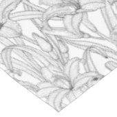 Nappe Robins et fleurs de lys, noir et blanc (Angle)