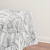 Nappe Robins et fleurs de lys, noir et blanc (In Situ)