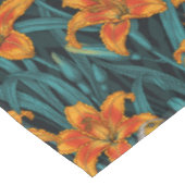 Nappe Robins et fleurs de lys, orange et bleu (Angle)