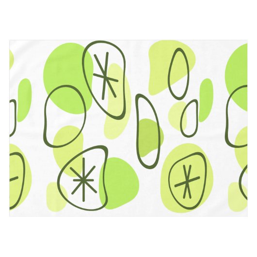 Nappe Roches d'art Abstrait rétro Chartreuse (Devant (Horizontal))
