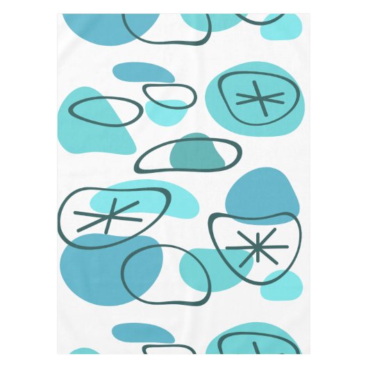 Nappe Roches d'art Abstrait rétro Turquoise (Devant)