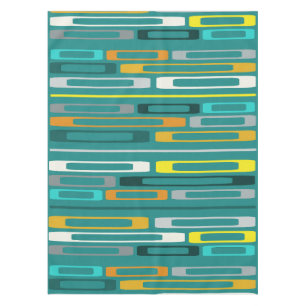 Nappe Roches plates du milieu du siècle rétro Turquoise