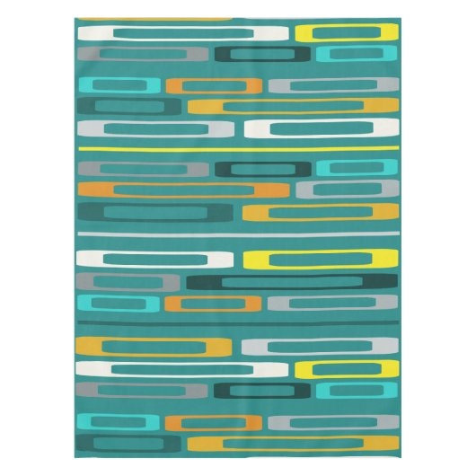 Nappe Roches plates du milieu du siècle rétro Turquoise (Devant)