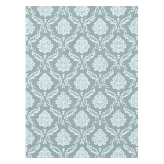 Nappe Rococo Damask Pattern Duck Egg Blue+Teal (Devant)