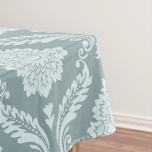 Nappe Rococo Damask Pattern Duck Egg Blue+Teal (In Situ)