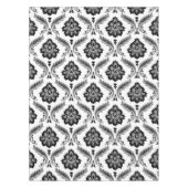 Nappe Rococo Damask Pattern Grey Black White (Devant)