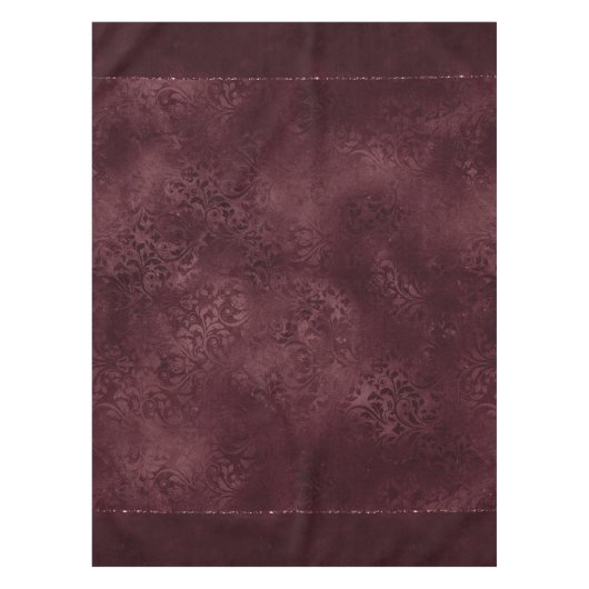 Nappe Romance Vin De Minuit | Dark Satiny Grunge Damask (Devant)