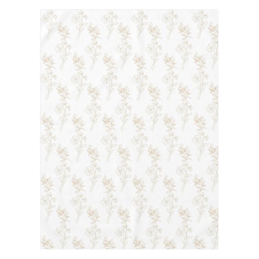 Nappe Romantic Elegant Pastel Pink Floral Pattern Spring (Devant)