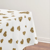 Nappe Romantique "I Love You" en or faux coeur de partie (In Situ)