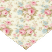 Nappe Romantique rose Rose anglais sur jaune pâle (Angle)