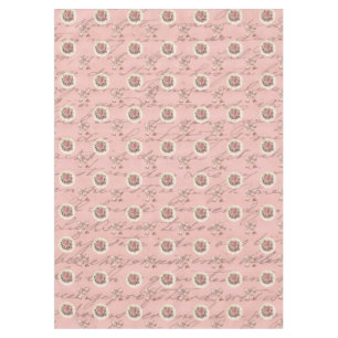 Nappe Rose ancienne vintage