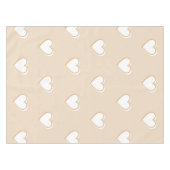 Nappe Rose blanc Beige mignon Motif de coeur simple (Devant (Horizontal))