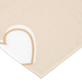 Nappe Rose blanc Beige mignon Motif de coeur simple (Angle)