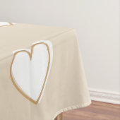 Nappe Rose blanc Beige mignon Motif de coeur simple (In Situ)