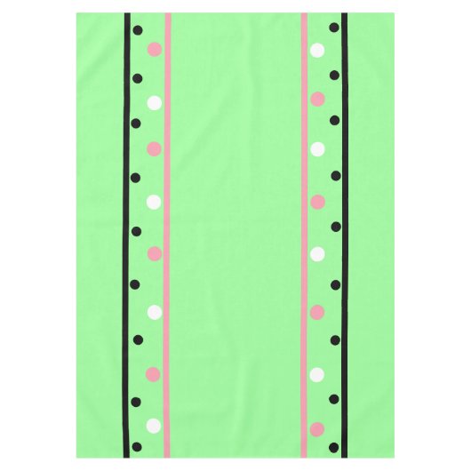 Nappe Rose Blanc Points Verts (Devant)