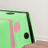 Nappe Rose Blanc Points Verts (In Situ)