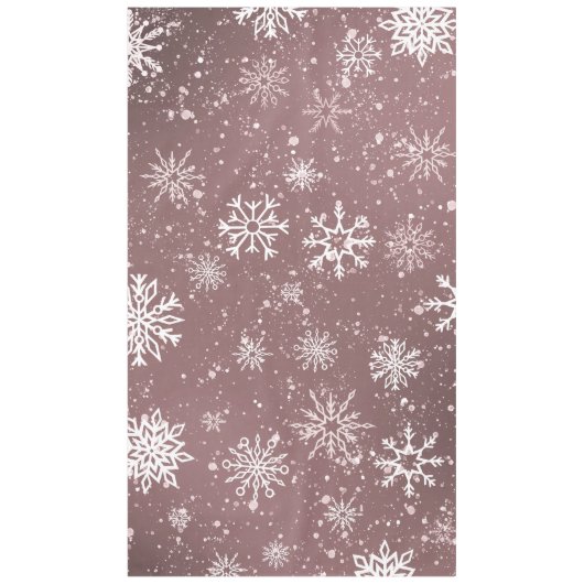 Nappe Rose blanc Snowflakes rose (Devant)